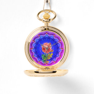 BEAUTIFUL ROSA ROS I PSYCHEDELISKA CIRKLER ARMBANDSUR
