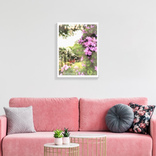Beautiful Rose Garden Canvastryck (Insitu (Vardagsrum))