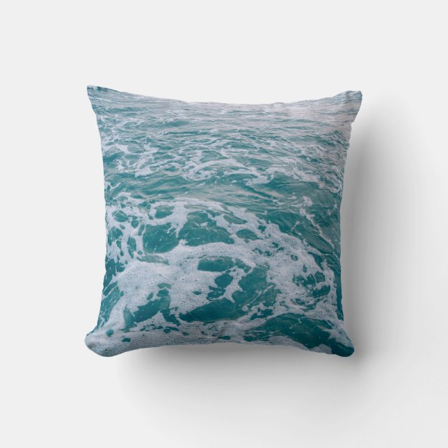 Beautiful sea marble waves texturehipster,backgrou kudde (Framsida)