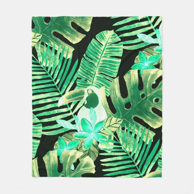 Beautiful seamless floral summer pattern backgroun fleecefilt (Framsidan)