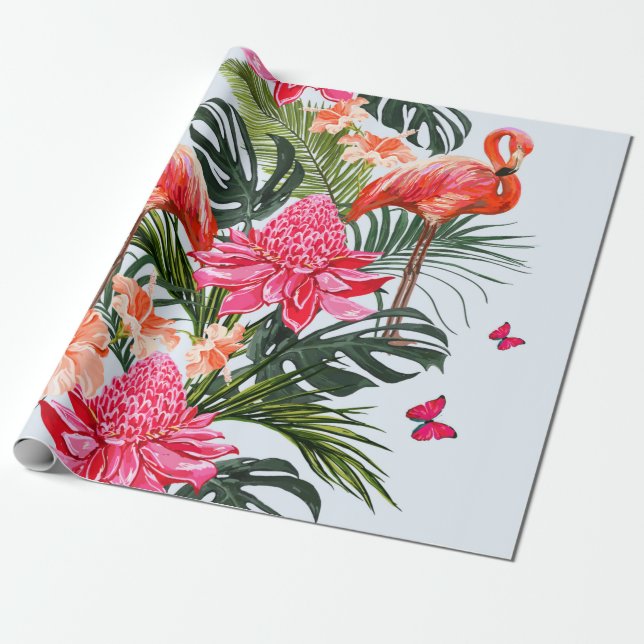 Beautiful seamless floral summer pattern backgroun presentpapper (Utrullad)
