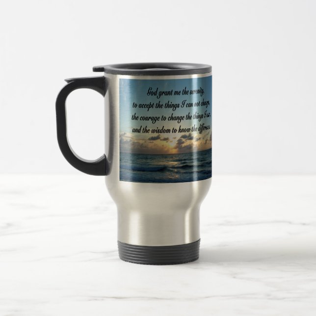 BEAUTIFUL SERENITY PRAYER OCEAN PHOTO RESEMUGG (Vänster)