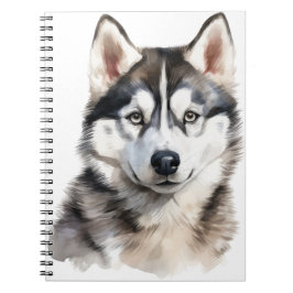 BEAUTIFUL SIBERIAN HUSKY HUND ANTECKNINGSBOK