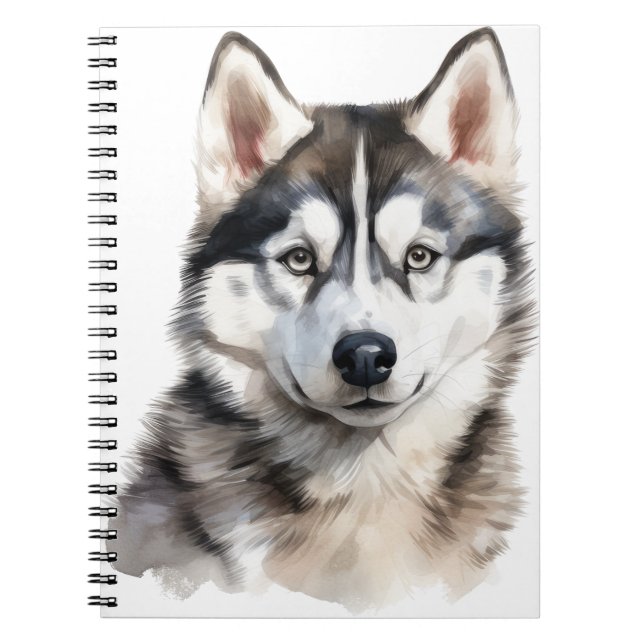 BEAUTIFUL SIBERIAN HUSKY HUND ANTECKNINGSBOK (Framsidan)