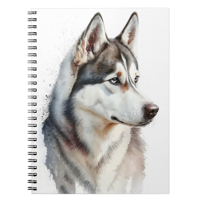 BEAUTIFUL SIBERIAN HUSKY HUND ANTECKNINGSBOK (Framsidan)
