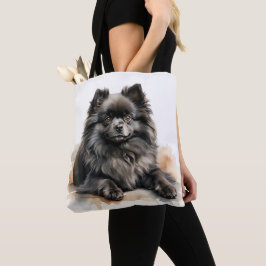 BEAUTIFUL SMALL BLACK POMERANIAN PUPPY HUND TYGKASSE