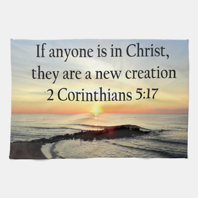 BEAUTIFUL SUNRISE 2 CORINTHIANS 5:17 DESIGN KÖKSHANDDUK (Horisontell)