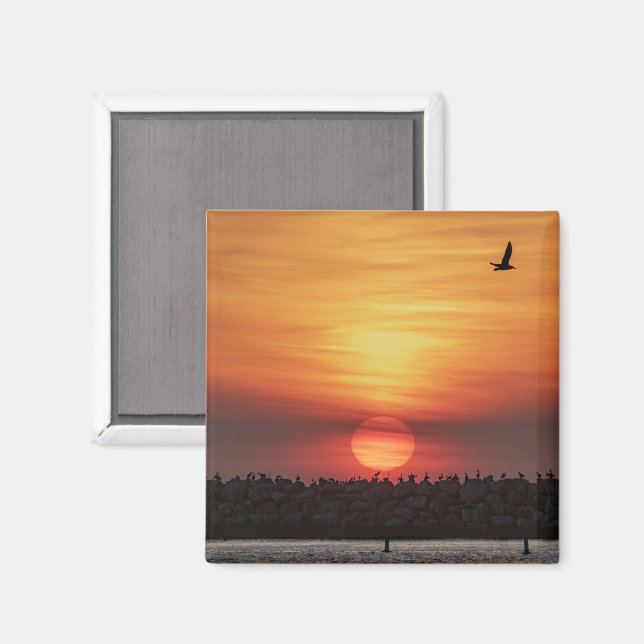 Beautiful Sunset Colors - Marina Del Rey, CA  Magnet (Front/Back)