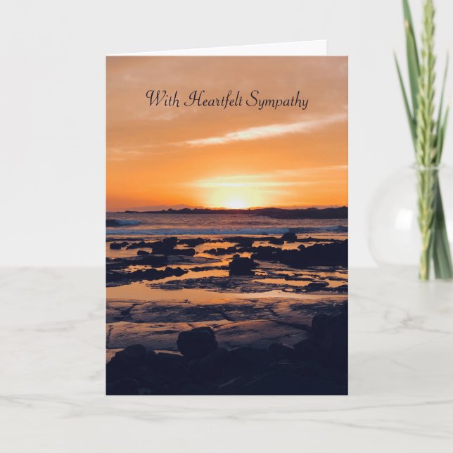 Beautiful Sunset Sympathy Card Kort (Framsida)
