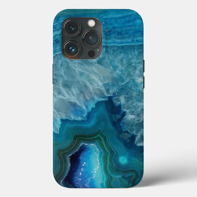 Beautiful Teal Blue Agate Stone OtterBox iPhone Ca (Baksida )