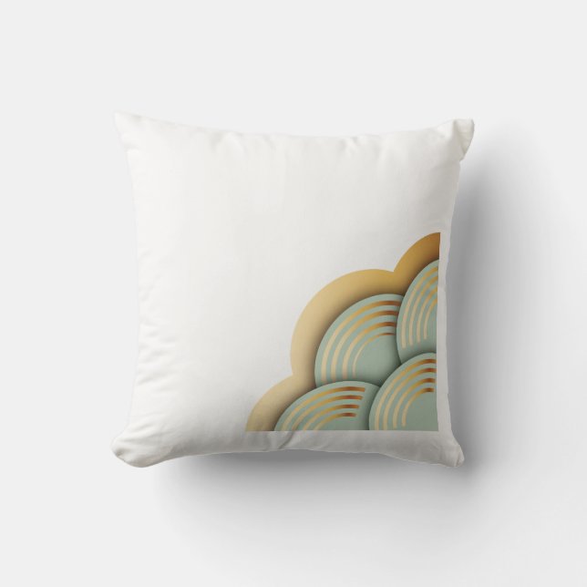 Beautiful Tibetan-Inspired Square Pillow | Boho Ze Kudde (Framsida)