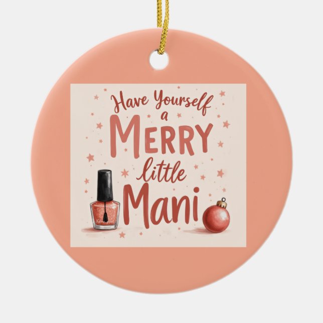  Beautiful tree bauble for any manicure Lover Julgransprydnad Keramik (Framsidan)