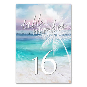 BEAUTIFUL TROPICAL OCEAN SUNRISE Bord Card Bordsnummer