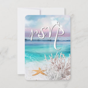 BEAUTIFUL TROPICAL OCEAN SUNRISE OSA Bröllop Kort