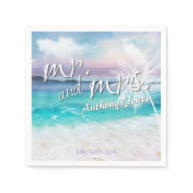 BEAUTIFUL TROPICAL OCEAN SUNRISE PAPPER NAPKINS