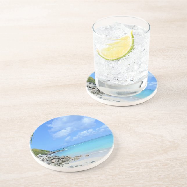 Beautiful Turquoise Tropical Beach Underlägg (Sidan)