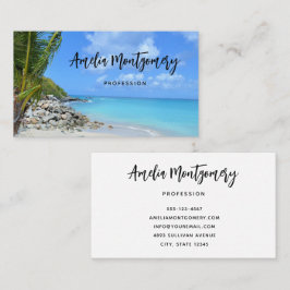 Beautiful Turquoise Tropical Beach  Visitkort