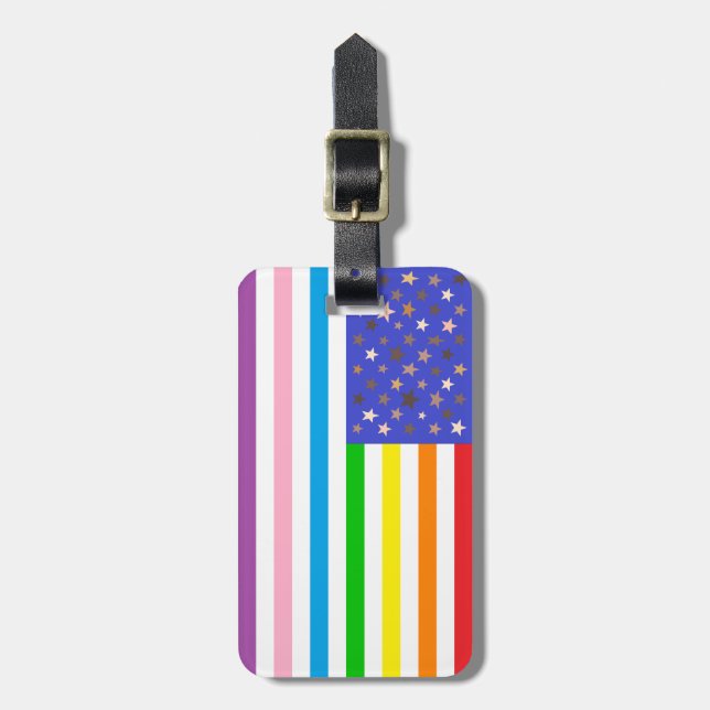 Beautiful USA Flag Bagagebricka (Vertikal Framsida)