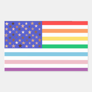 Beautiful USA Flag Rectangular Sticker Rektangulärt Klistermärke