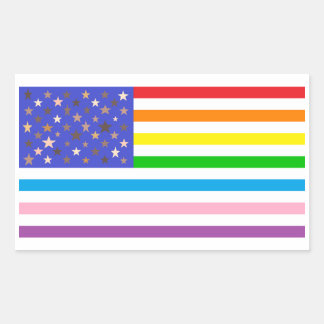 Beautiful USA Flag Rektangulärt Klistermärke