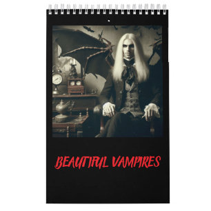 BEAUTIFUL VAMPIRE MANAR KVINNOR OCH BARNFOTOS KALENDER