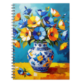 Beautiful Vase of Flowers Anteckningsbok