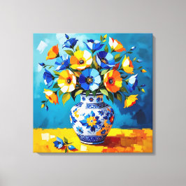Beautiful Vase of Flowers Canvastryck