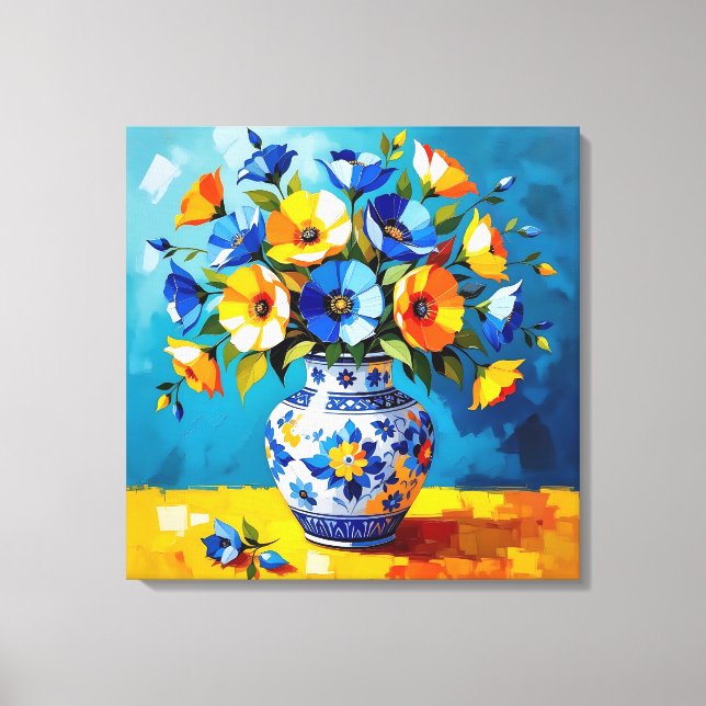 Beautiful Vase of Flowers  Canvastryck (Framsida)