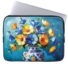 Beautiful Vase of Flowers Laptop Fodral