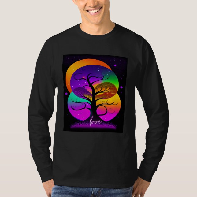 Beautiful Vibrant Tree Nature s Beauty  2 T Shirt (Framsida)