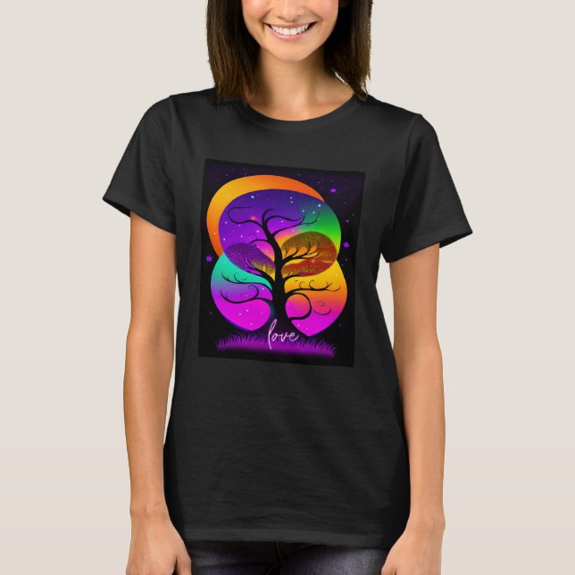 Beautiful Vibrant Tree Nature s Beauty  2 T Shirt (Framsida)