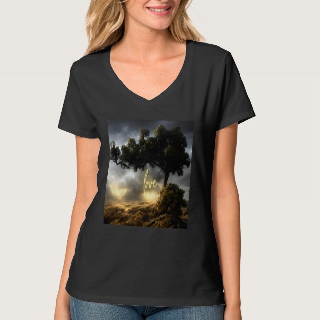 Beautiful Vibrant Tree Nature s Beauty  4 T Shirt (Framsida)