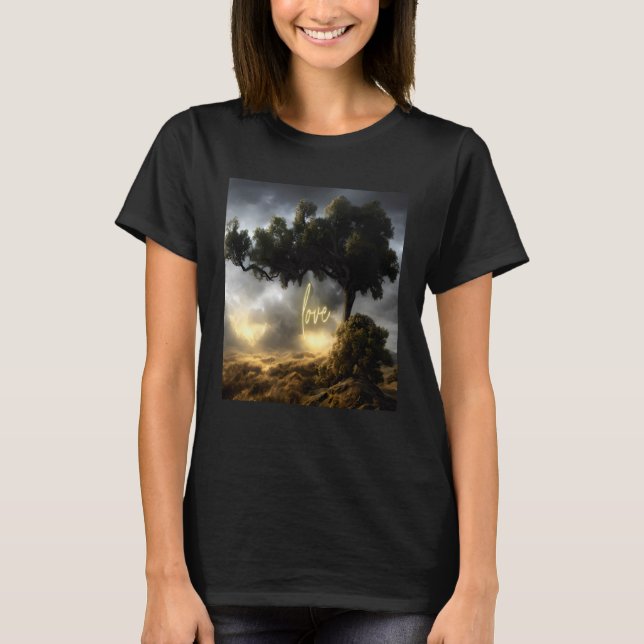 Beautiful Vibrant Tree Nature s Beauty  4 T Shirt (Framsida)