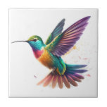 Beautiful Vibrant Watercolor Hummingbird Print Kakelplatta<br><div class="desc">This beautiful Watercolor Hummingbird Print Tile will look good on any coffee table as a coaster or mounted on a wall. The vibrant colours make it stand out and would be a great vocal point in any room. Other sets are available in my Homeware store.</div>