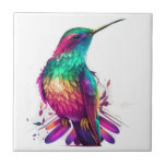 Beautiful Vibrant Watercolor Hummingbird Print Kakelplatta<br><div class="desc">This beautiful Watercolor Hummingbird Print Tile will look good on any coffee table as a coaster or mounted on a wall. The vibrant colours make it stand out and would be a great vocal point in any room. Other sets are available in my Homeware store.</div>