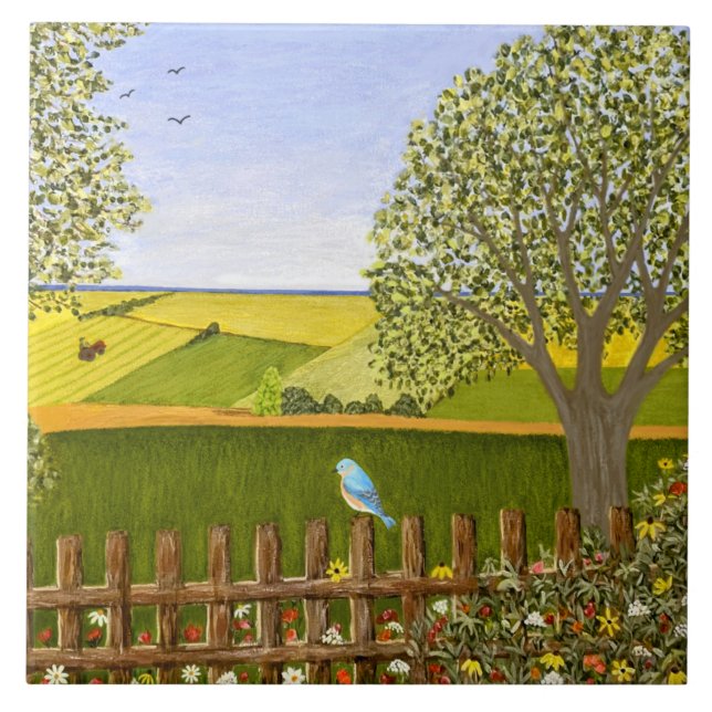 Beautiful View Large Ceramic Tile Kakelplatta (Framsidan)