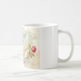 BEAUTIFUL Vintage Victorian Dove Brev Kaffemugg