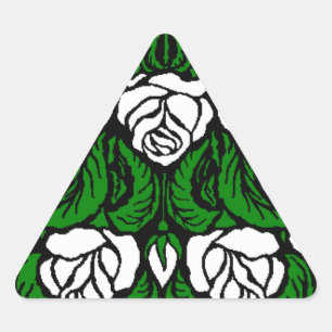 BEAUTIFUL VIT ROS TRIANGLE TRIANGELFORMAT KLISTERMÄRKE