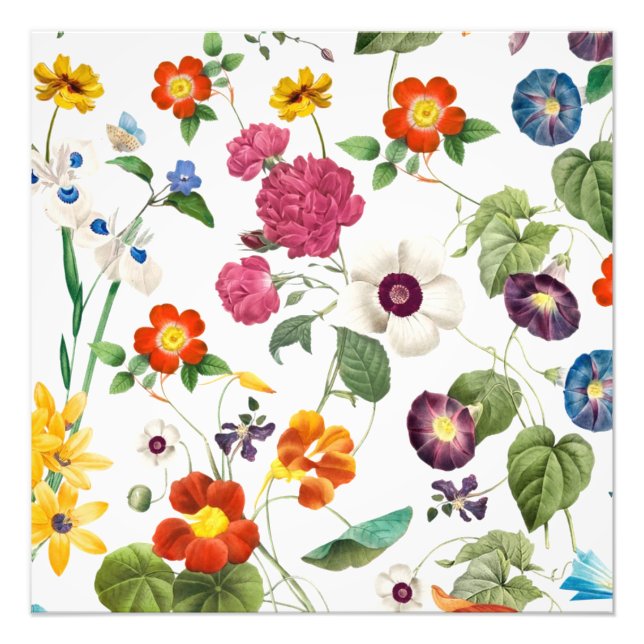 Beautiful Watercolor Botanical Fototryck (Framsidan)