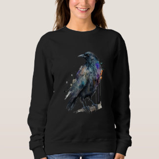 Beautiful Watercolor Crow Portrait T Shirt
