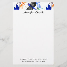 Beautiful Watercolor Dragonfly Pattern Border Brevpapper