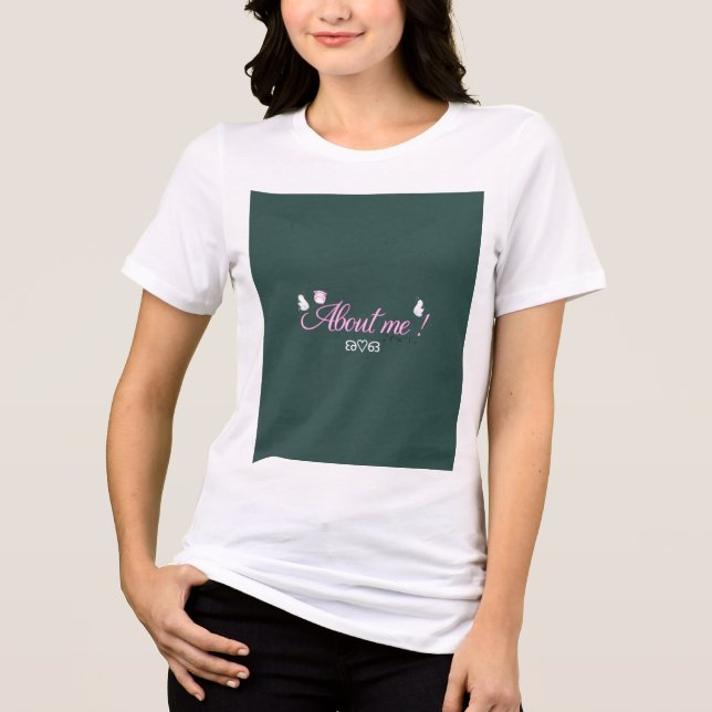 Beautiful white shirt with green t (Framsida)
