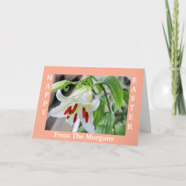 BEAUTIFUL WHITY LILY GLAD PÅSK CARD HELGKORT