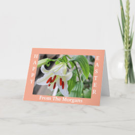 BEAUTIFUL WHITY LILY GLAD PÅSK CARD HELGKORT