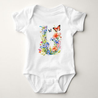Beautiful Wildflower Butterfly Monogram T Shirt