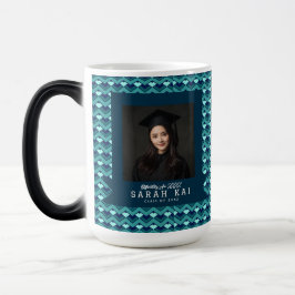 Beautiful Zigzag Print Graduating Class Magisk Mugg