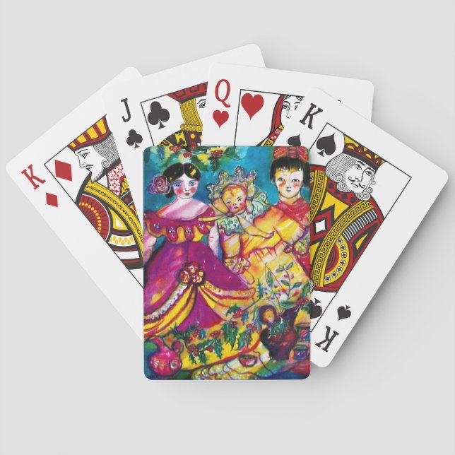 BEAUTIFULL ANTIQUE DOLLS MED Juldekoration Casinokort (Baksidan)