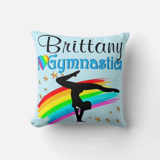 BEAUTIFULL BLUE GYMNASTICS PERSONLIG PILLOW KUDDE (Framsida)
