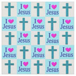 BEAUTIFULL BLUE KOR I KÄRLEK JESUS FABRIC TYG