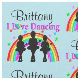 BEAUTIFULL BLUE PERSONLIG BALLERINA FABRIC TYG